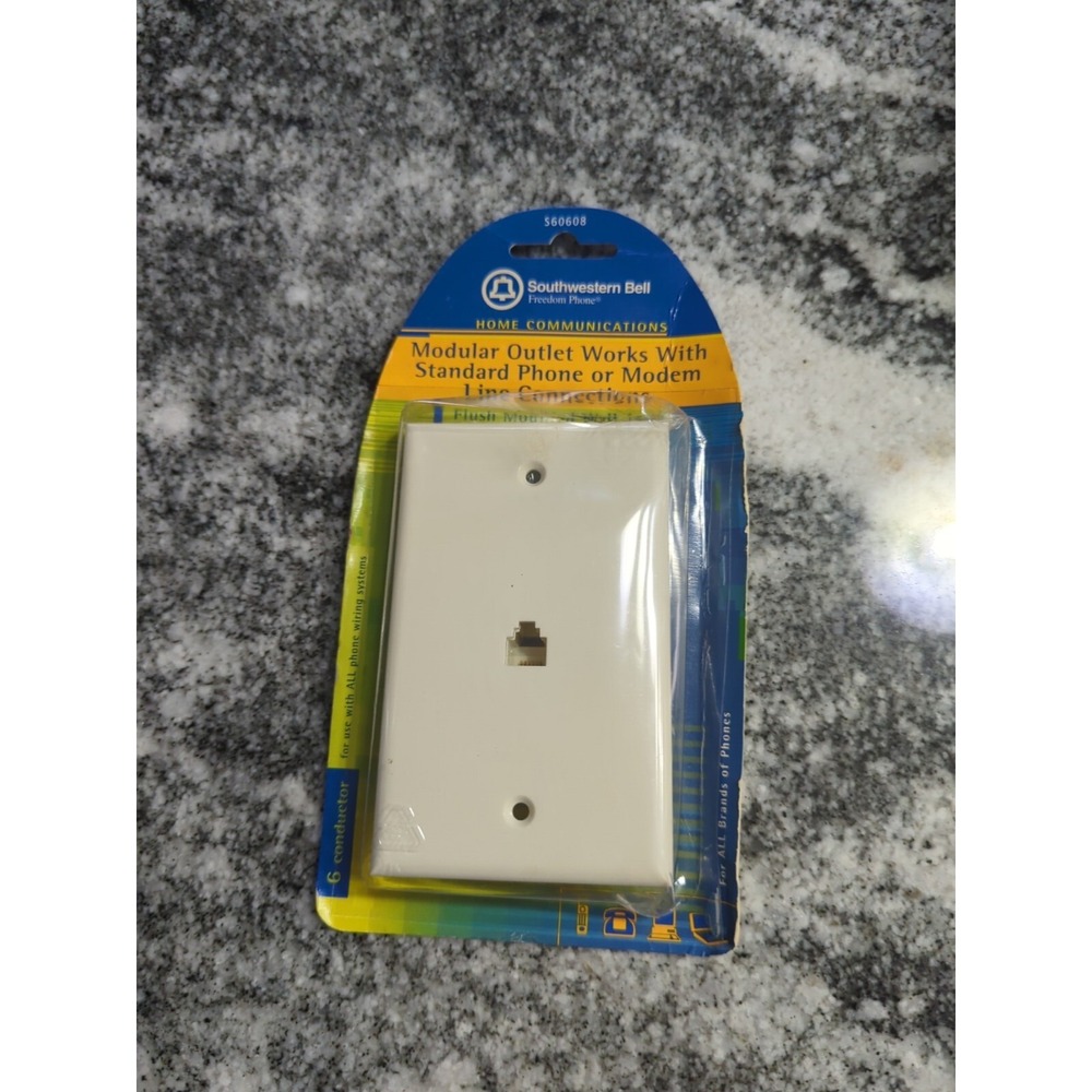 Southwestern Bell Modular Outlet With Standard Phone Or Modem Line Connections